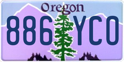 OR license plate 886YCO