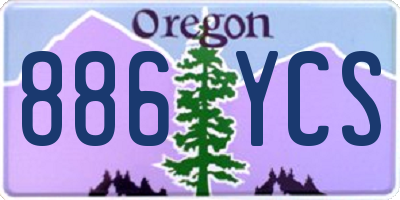 OR license plate 886YCS