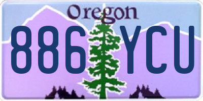 OR license plate 886YCU