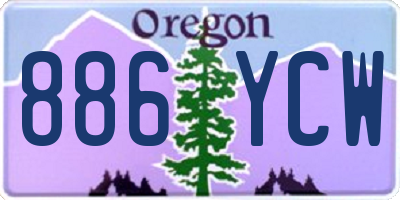 OR license plate 886YCW