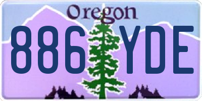 OR license plate 886YDE