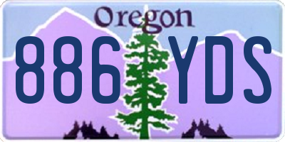 OR license plate 886YDS