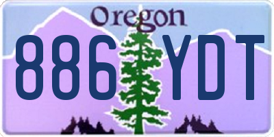 OR license plate 886YDT