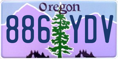 OR license plate 886YDV
