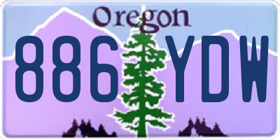 OR license plate 886YDW