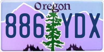 OR license plate 886YDX