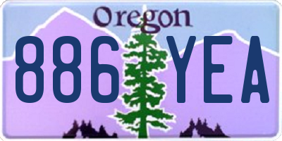 OR license plate 886YEA