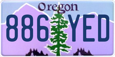OR license plate 886YED