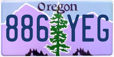 OR license plate 886YEG