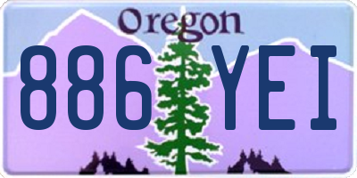 OR license plate 886YEI