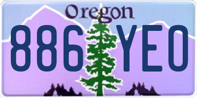 OR license plate 886YEO