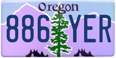 OR license plate 886YER