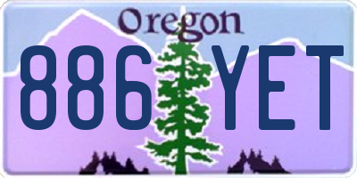 OR license plate 886YET