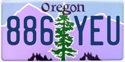 OR license plate 886YEU