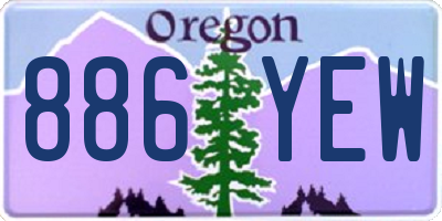 OR license plate 886YEW