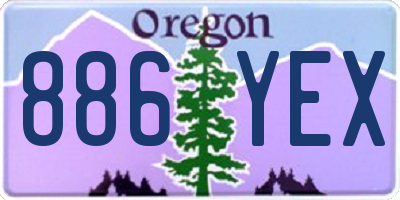 OR license plate 886YEX
