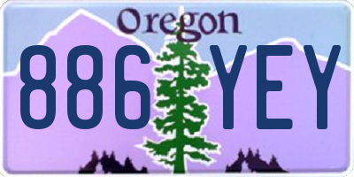 OR license plate 886YEY