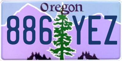 OR license plate 886YEZ