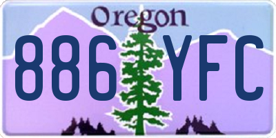 OR license plate 886YFC