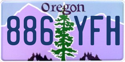 OR license plate 886YFH