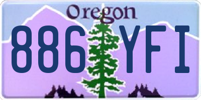 OR license plate 886YFI
