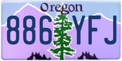 OR license plate 886YFJ