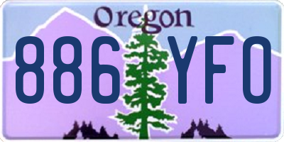 OR license plate 886YFO