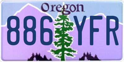 OR license plate 886YFR