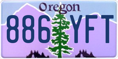 OR license plate 886YFT