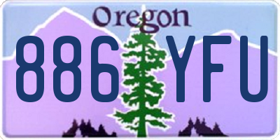 OR license plate 886YFU