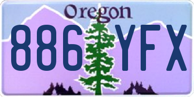OR license plate 886YFX