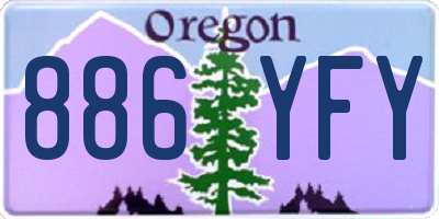 OR license plate 886YFY