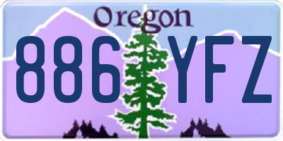 OR license plate 886YFZ