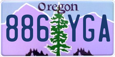 OR license plate 886YGA