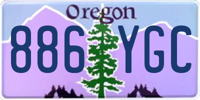 OR license plate 886YGC