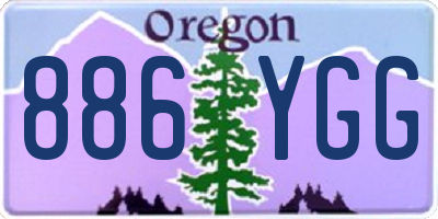 OR license plate 886YGG
