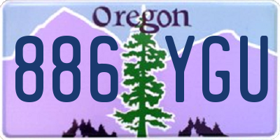 OR license plate 886YGU