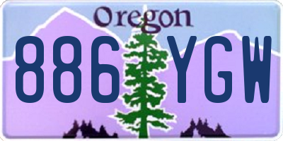 OR license plate 886YGW