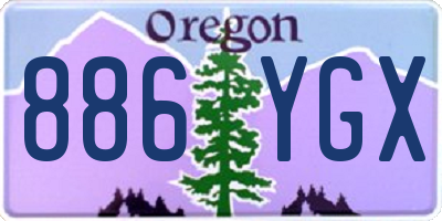 OR license plate 886YGX