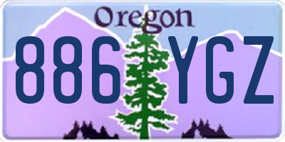 OR license plate 886YGZ