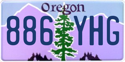 OR license plate 886YHG