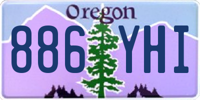 OR license plate 886YHI