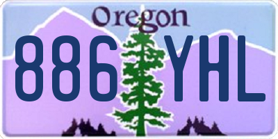 OR license plate 886YHL