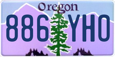 OR license plate 886YHO