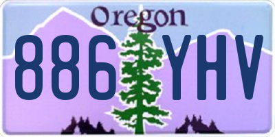 OR license plate 886YHV