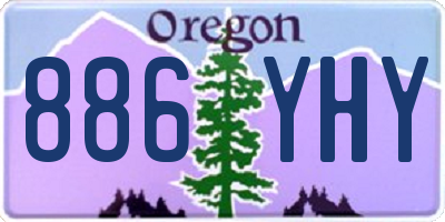 OR license plate 886YHY