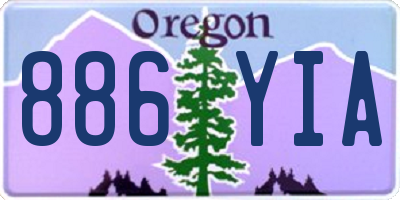 OR license plate 886YIA