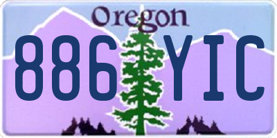 OR license plate 886YIC