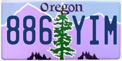 OR license plate 886YIM