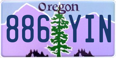OR license plate 886YIN